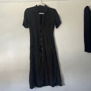 Urban Outfitters Midi Collared Polka Dot Dress Size S